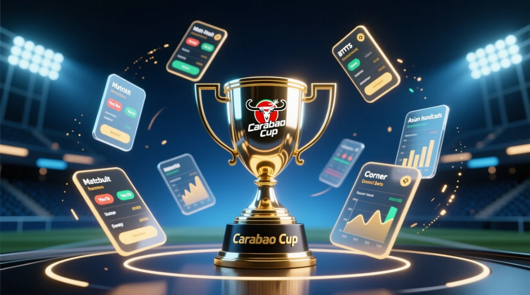 Carabao Cup betting markets comprehensive guide with trophy and betting interface