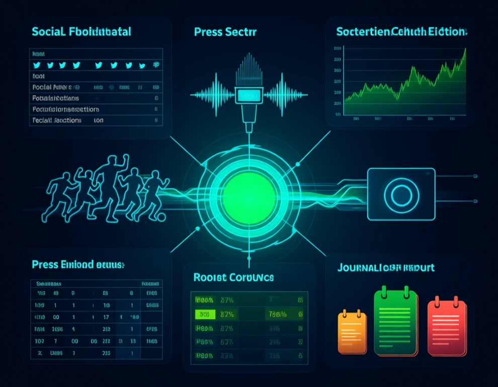 Dashboard showing multiple information sources for football match predictions and analysis