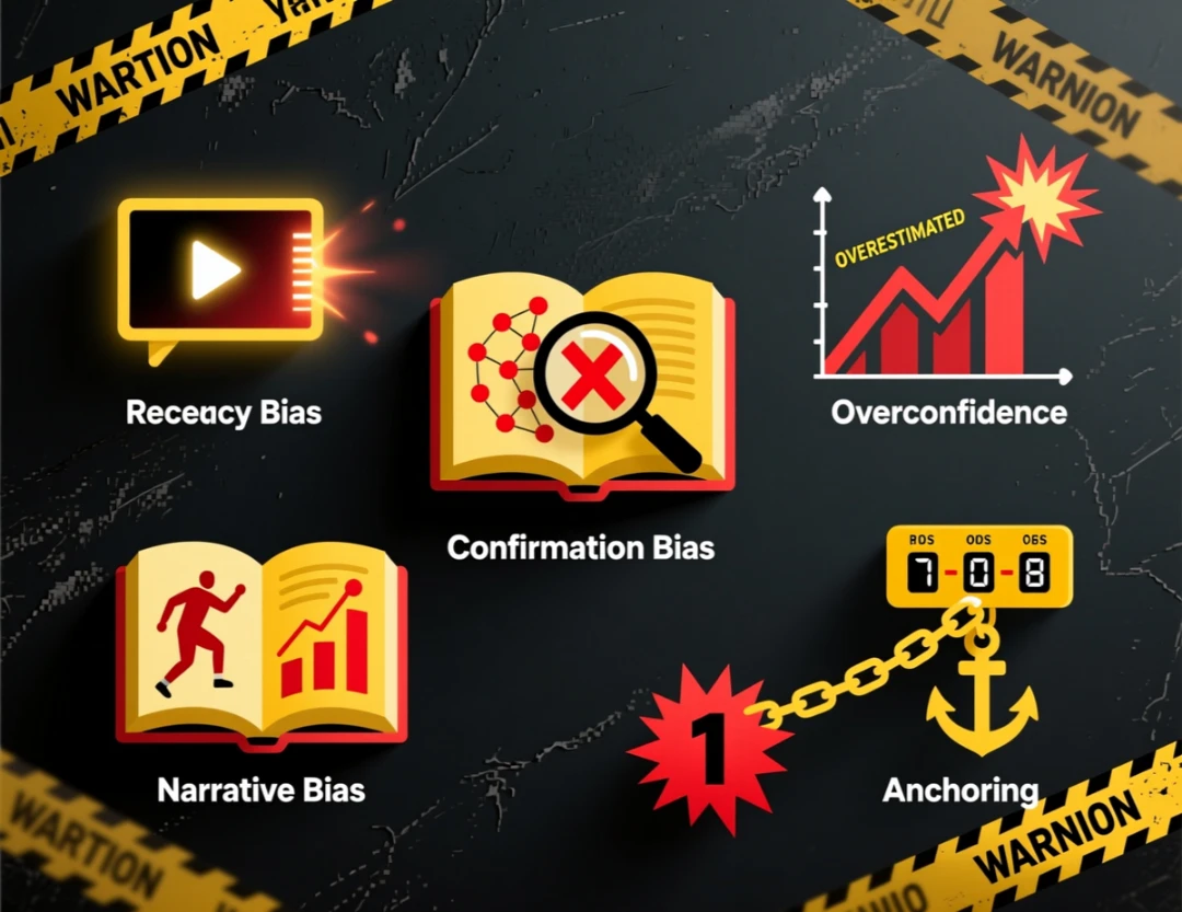Five common cognitive biases in sports forecasting: recency, narrative, confirmation, overconfidence, and anchoring bias