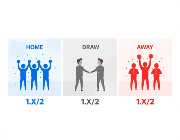 Match result 1X2 betting market explained with home win, draw, and away win options